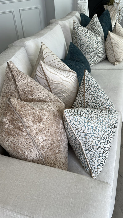 Balmain teal cushion - Luscious Homewares