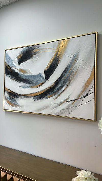 Abstract Gold frame wall art