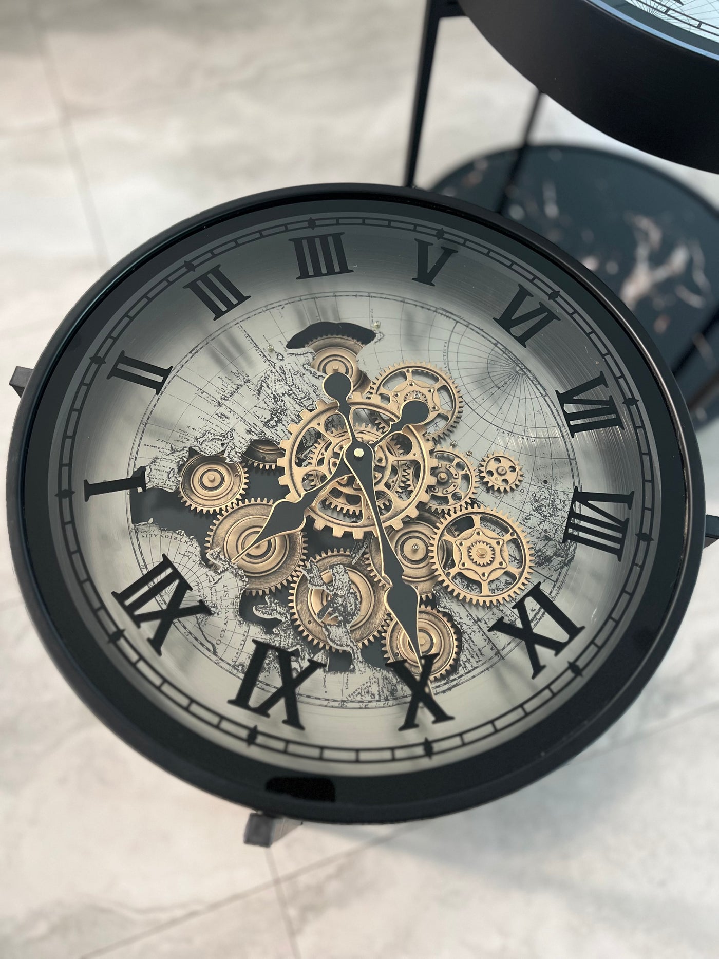 Industrial Mechanical gear Clock Table - Luscious Homewares