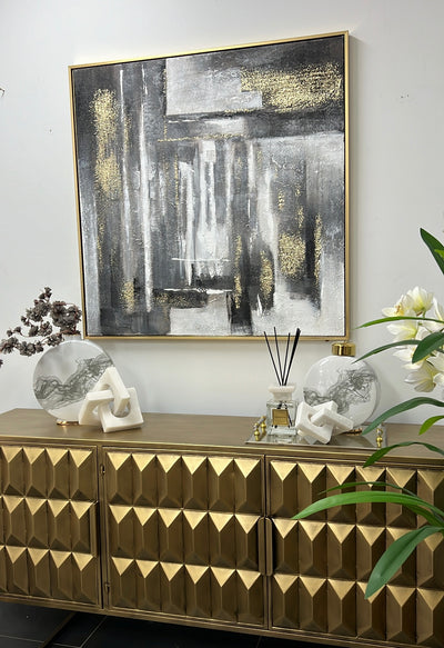 Abstracts Gold frame wall art