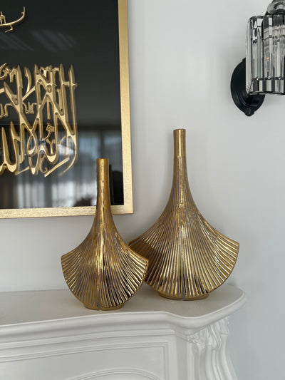 Seashell gold vase - Luscious Homewares