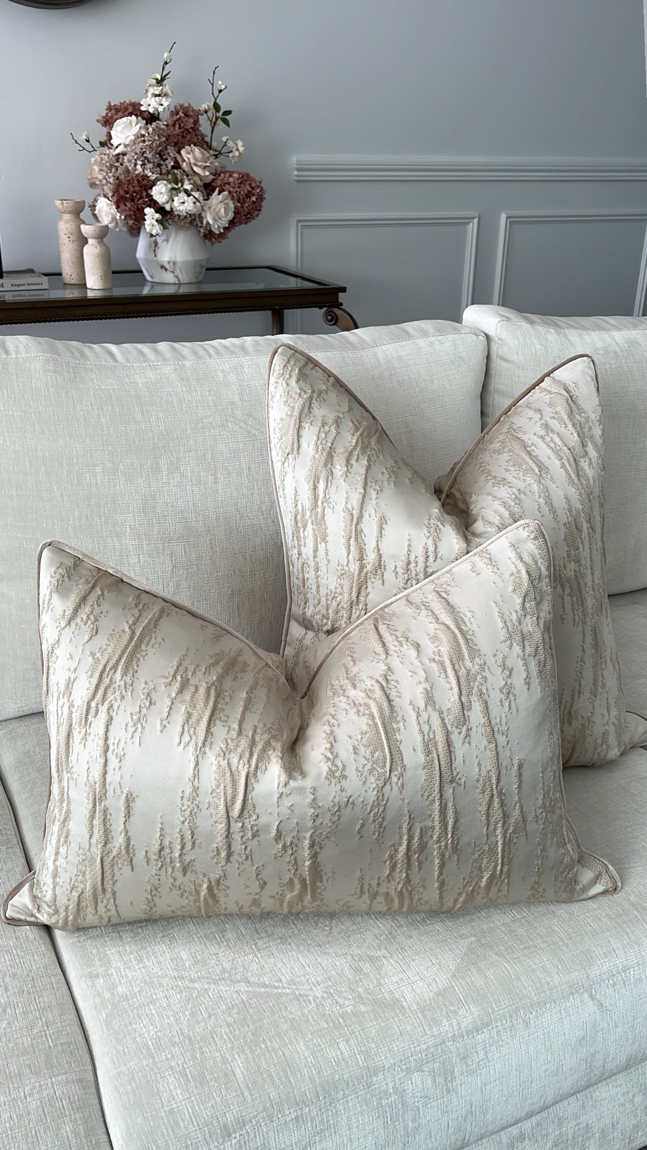 Cecilia ivory cushion - Luscious Homewares