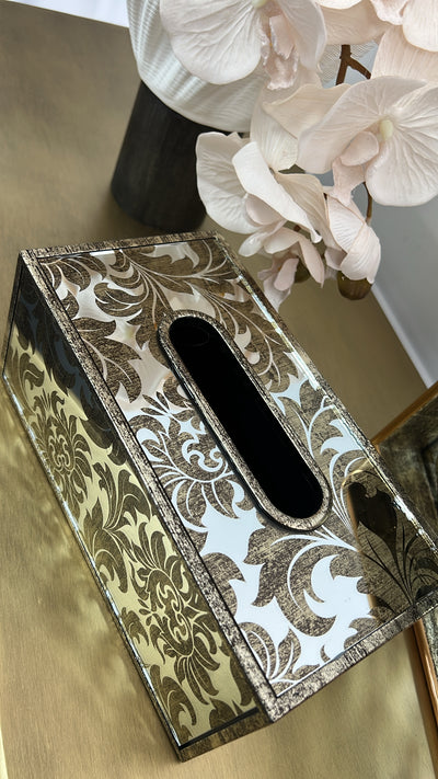 Botanical mirrored Tissue Box