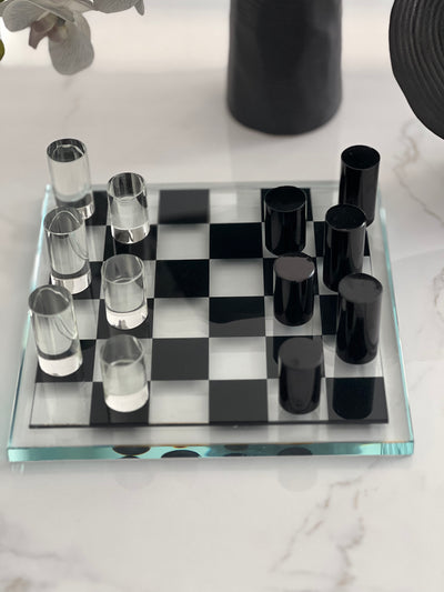 Chess black crystal and crystal - Luscious Homewares