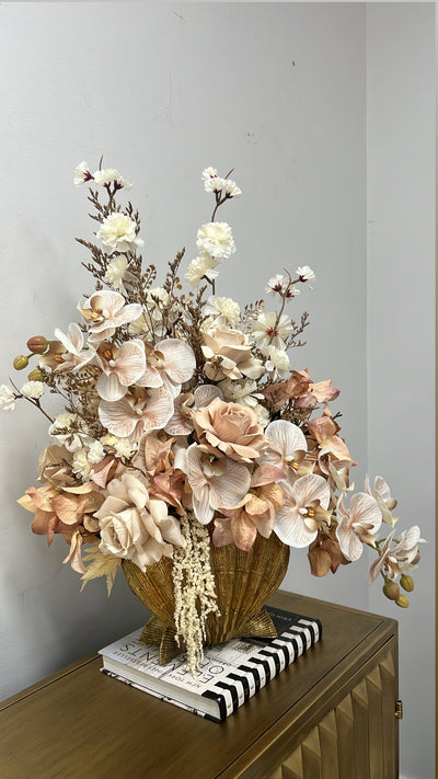 Shell bloom floral arrangement