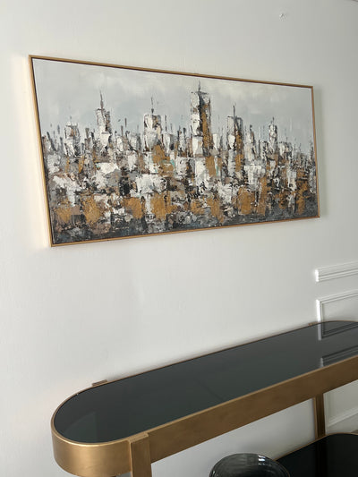 Metropolis wall art gold frame - Luscious Homewares