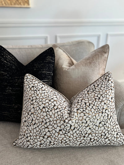 Allure black & nude Cushion - Luscious Homewares