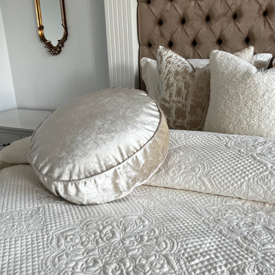 De-luxe Nude round cushion 50cm diameter - Luscious Homewares