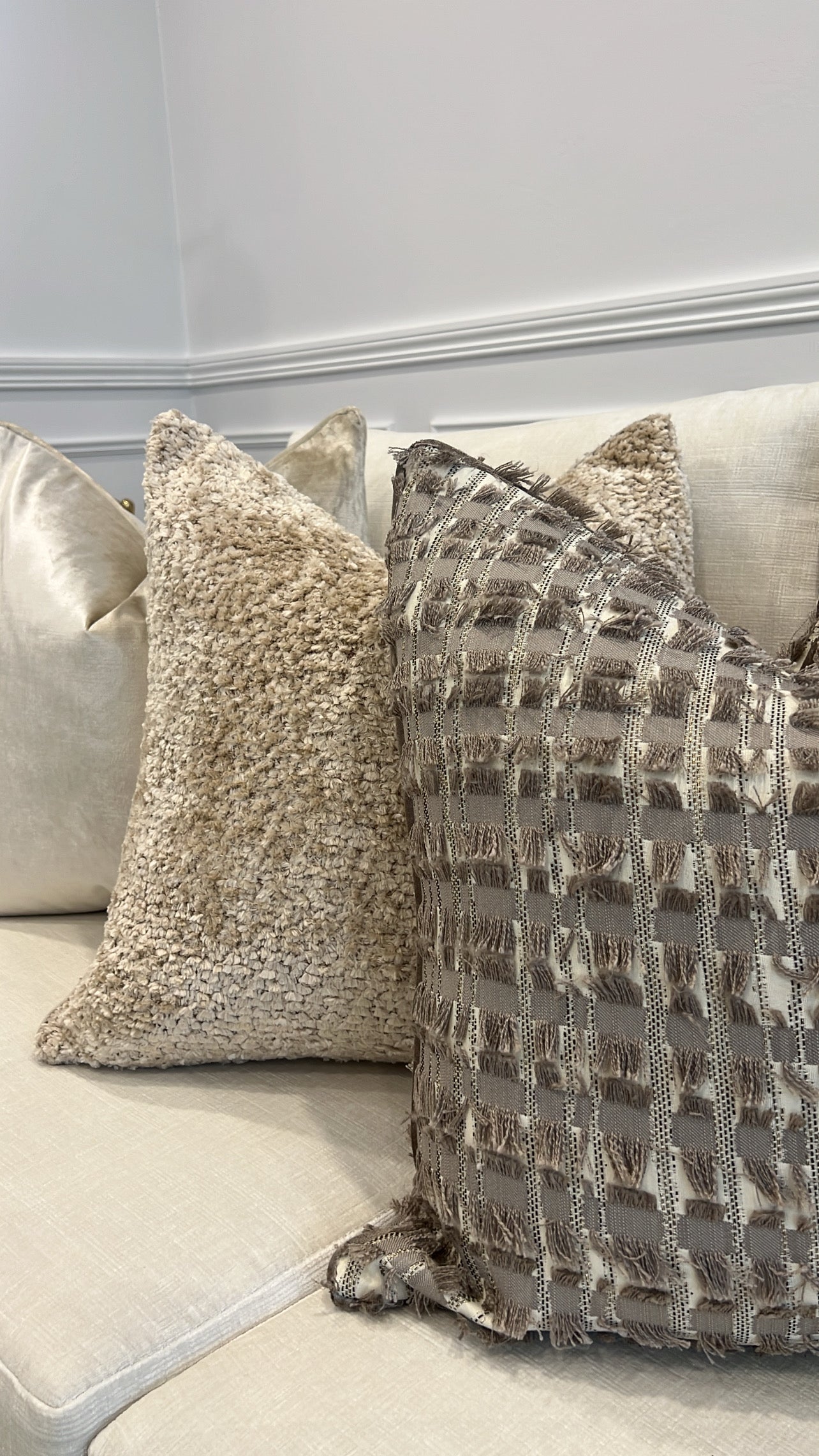 Lama latte Cushion - Luscious Homewares