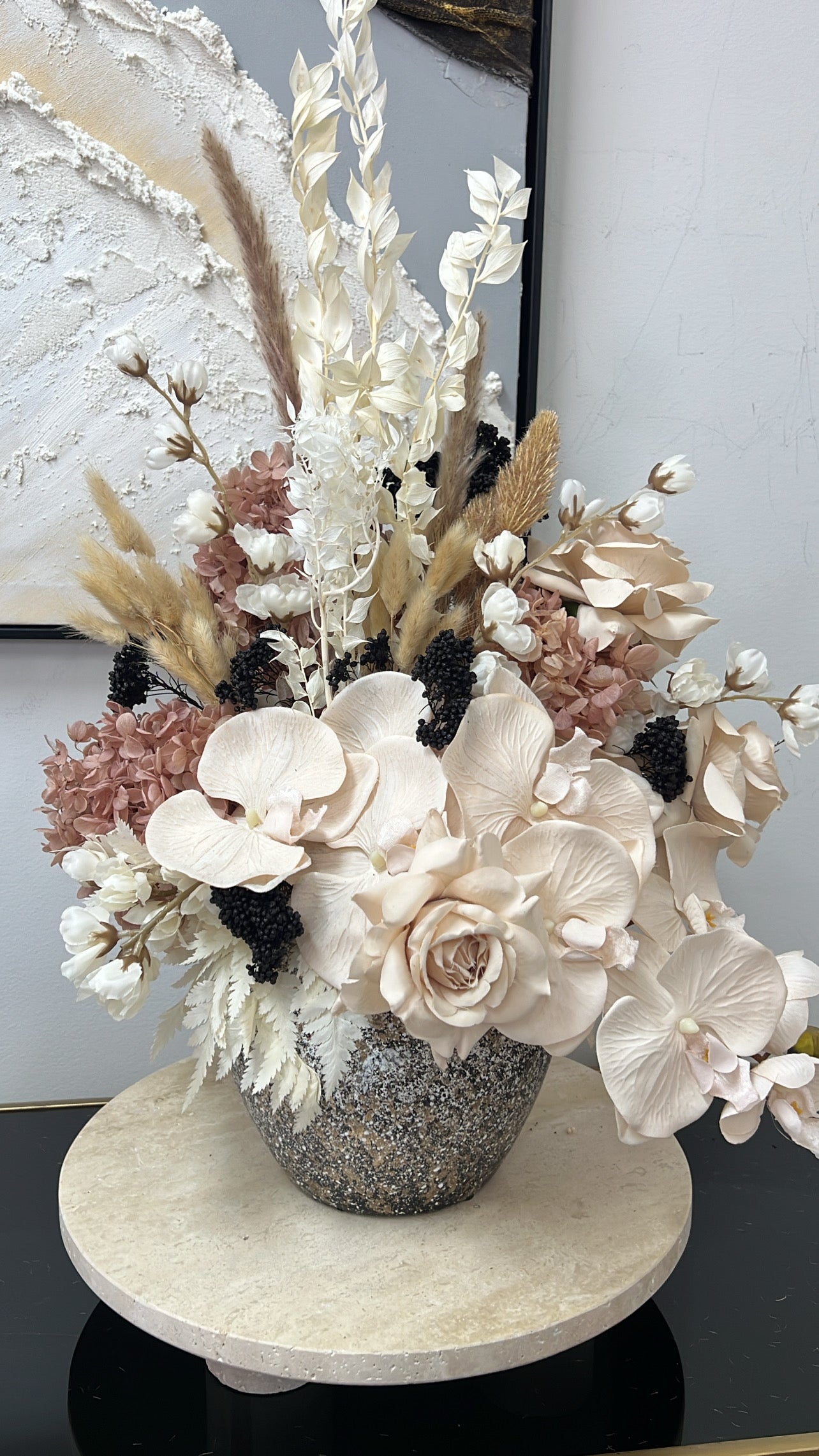 Blushing floral arrangement - Luscious Homewares