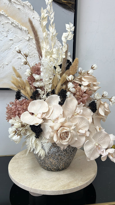 Blushing floral arrangement - Luscious Homewares
