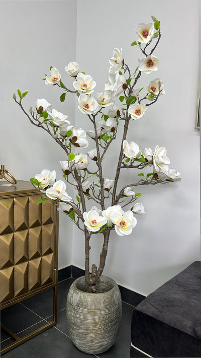 Magnolia white artificial tree plant