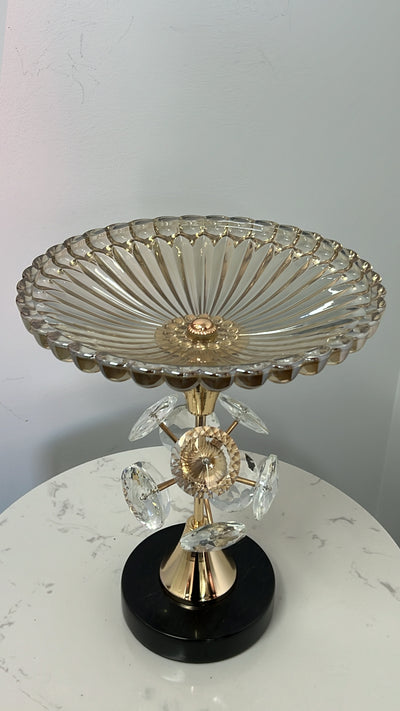 Opulent crystal decorative bowl