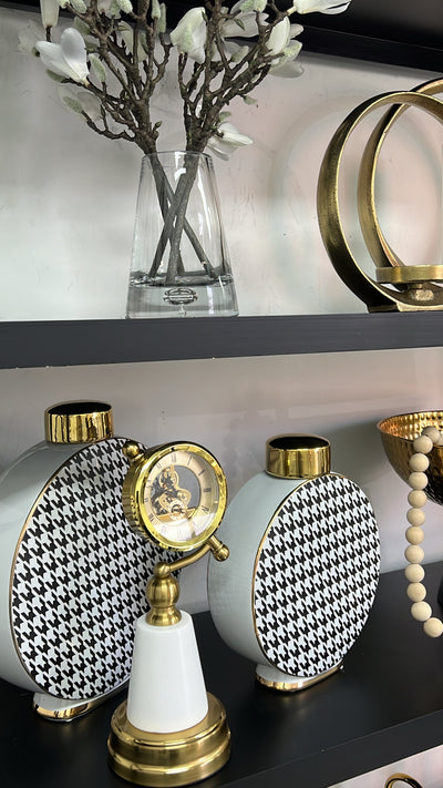 Richmond brass gold clock - Luscious Homewares