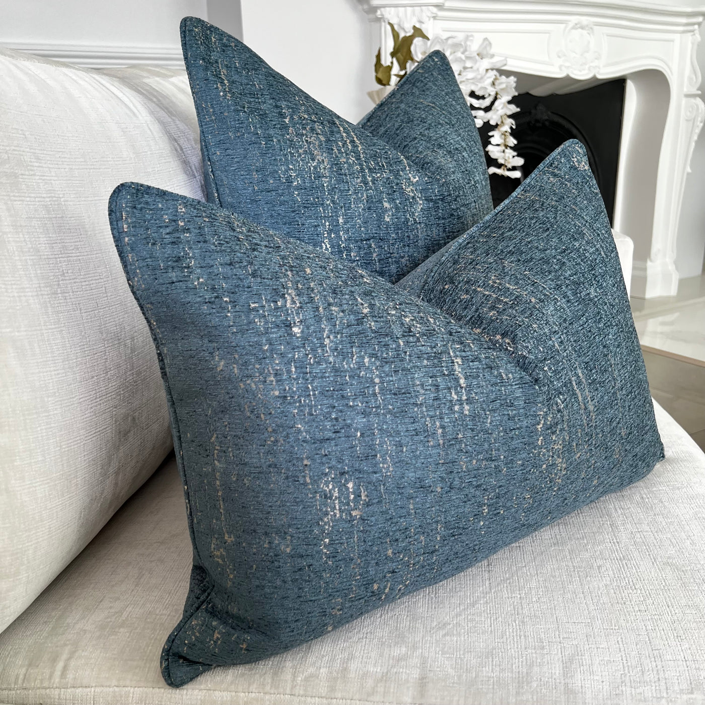 Allure teal & nude Cushion - Luscious Homewares