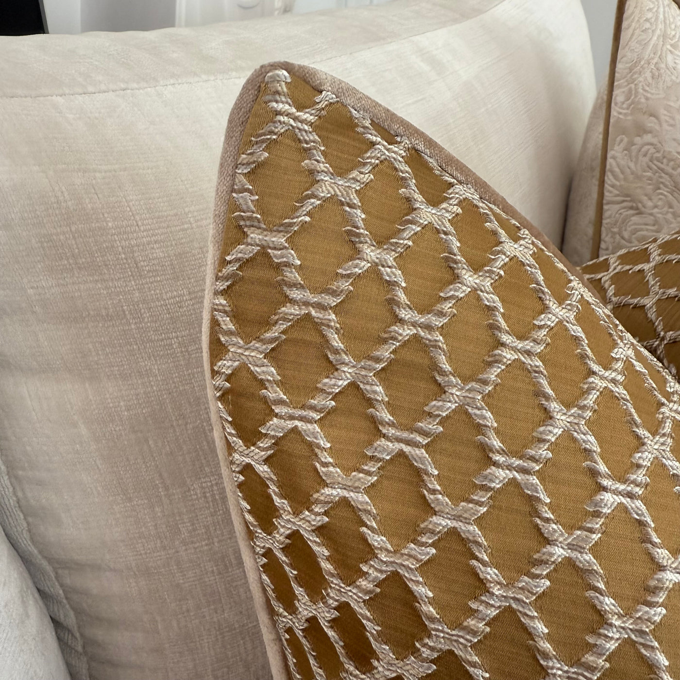 Milana gold cushion - Luscious Homewares