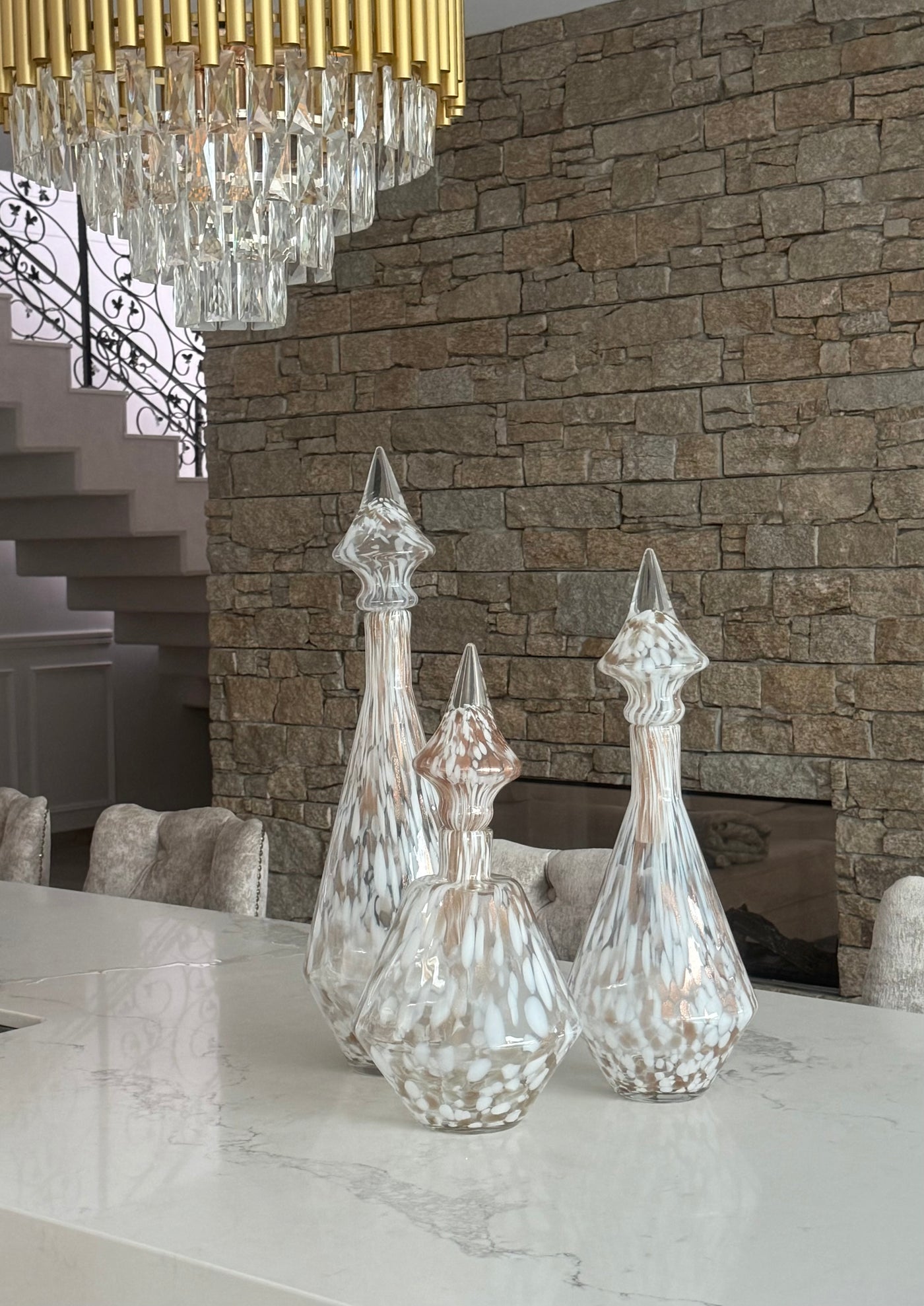 Tamara blown glass jar - Luscious Homewares