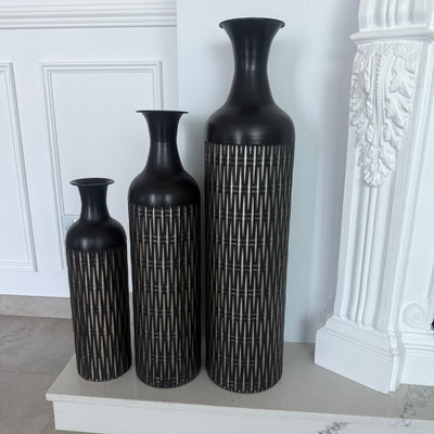 Black large Floor vase - Luscious Homewares