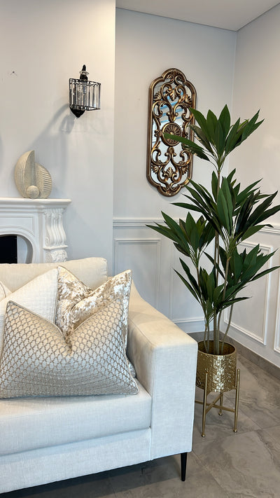Brazil cycas plant / gold pot - Luscious Homewares