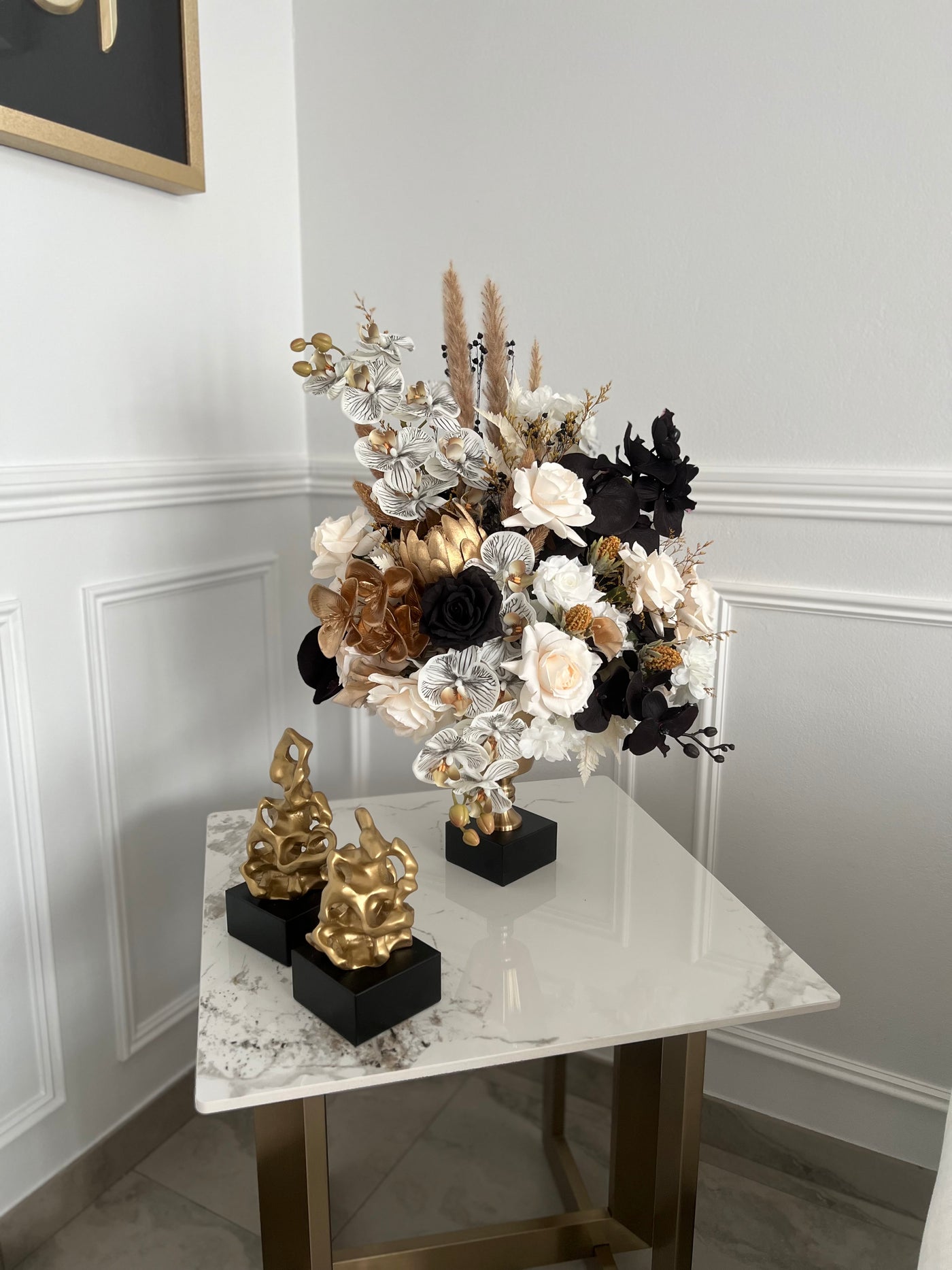 Golden light Floral Arrangement - Luscious Homewares