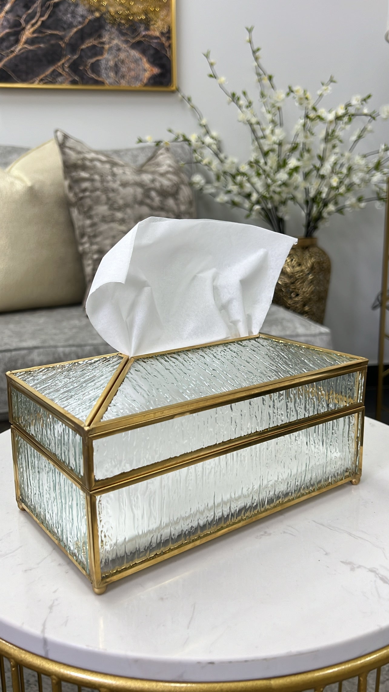 Waterfall tissue box - Luscious Homewares