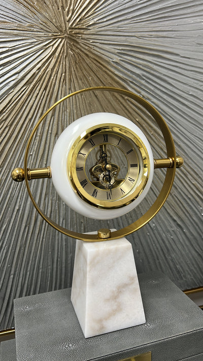 Marble stone clock - Luscious Homewares