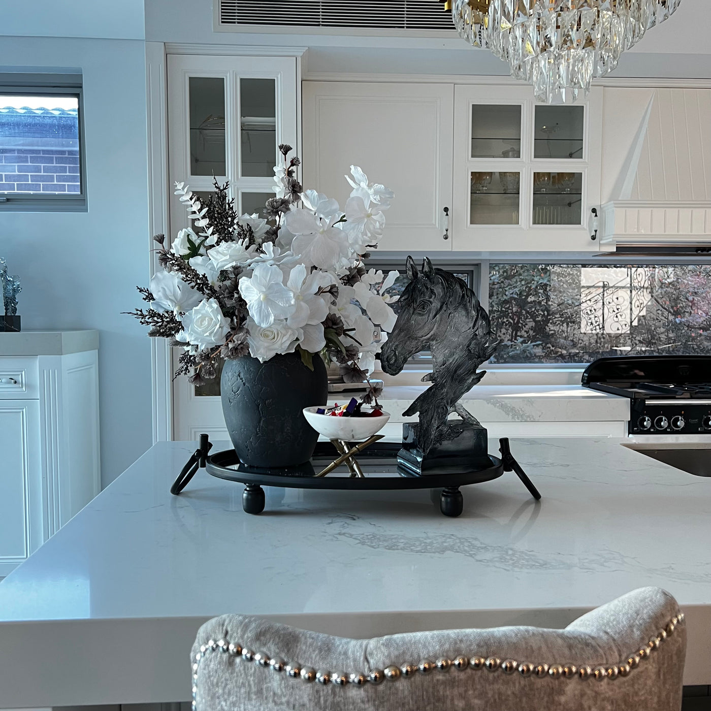 Porcelain Horse statue sculpture - Luscious Homewares