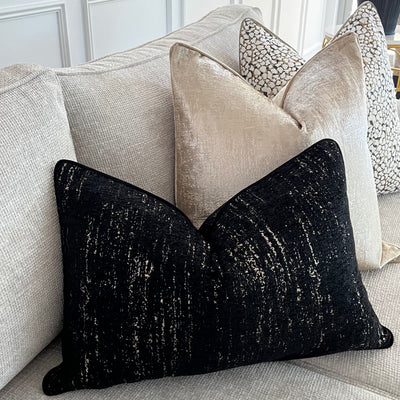 Allure black & nude Cushion - Luscious Homewares