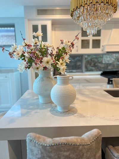 Tulla white handmade ceramic vase - Luscious Homewares