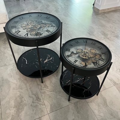 Industrial Mechanical gear Clock Table - Luscious Homewares