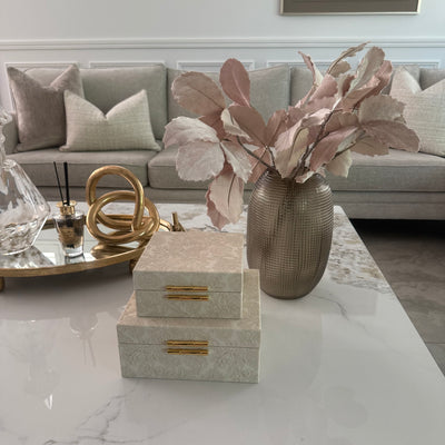 Velvet touch chestnut leaf artificial stem - Luscious Homewares