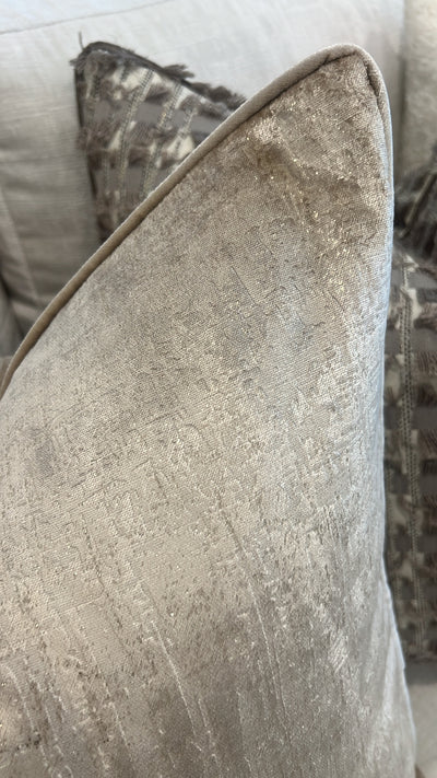 Delanie champagne cushion - Luscious Homewares