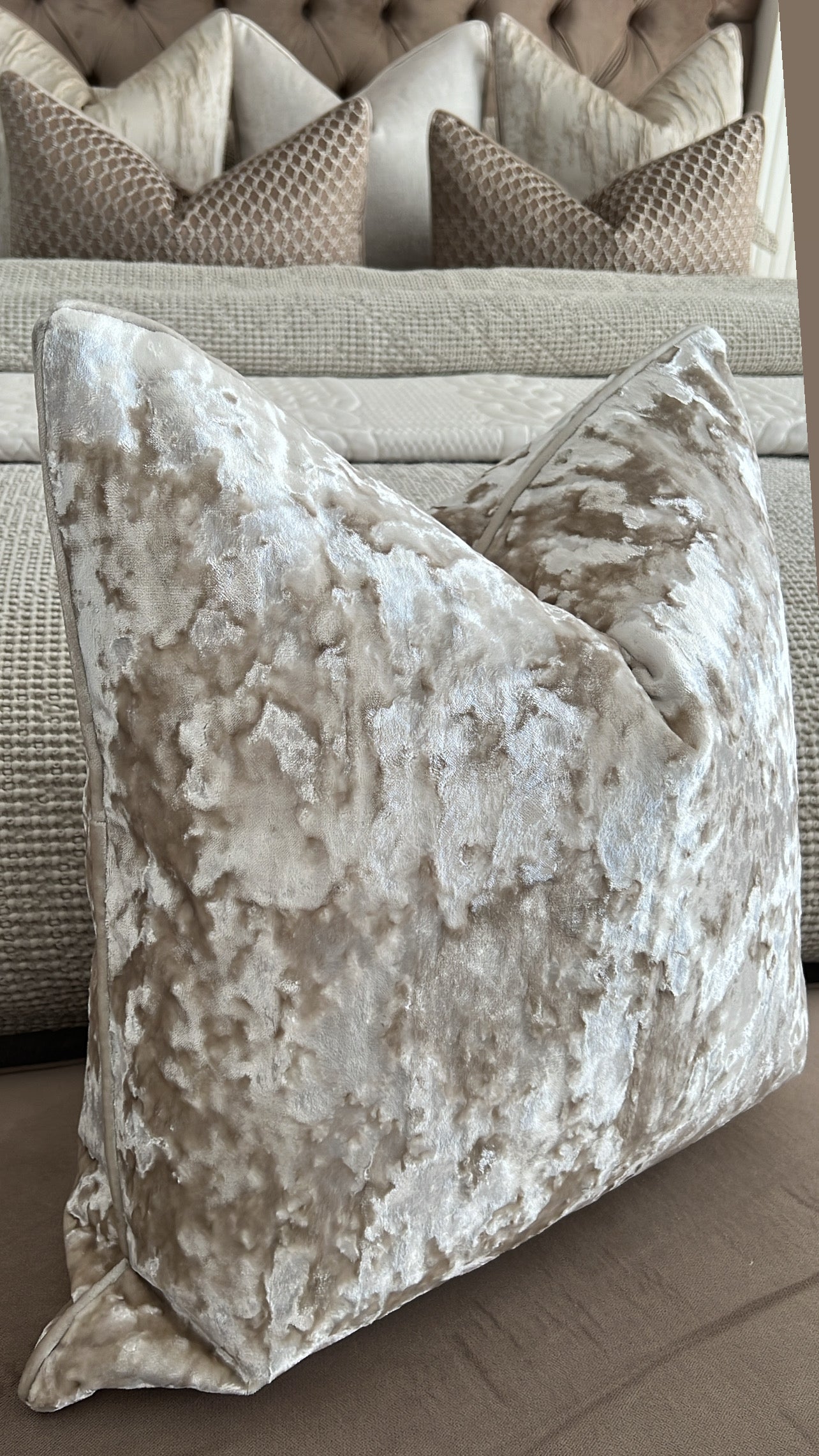 Limited edition Majestical velvet textured cushion - Luscious Homewares