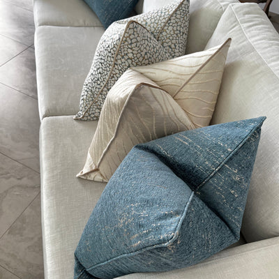 Allure teal & nude Cushion - Luscious Homewares
