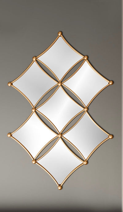Diamond shaped wall mirror