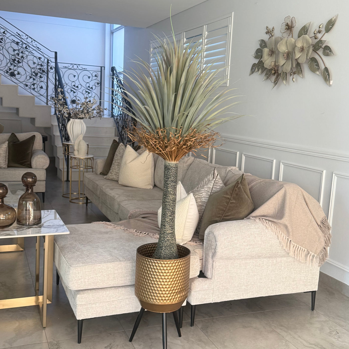 Ansar metal wall art - Luscious Homewares