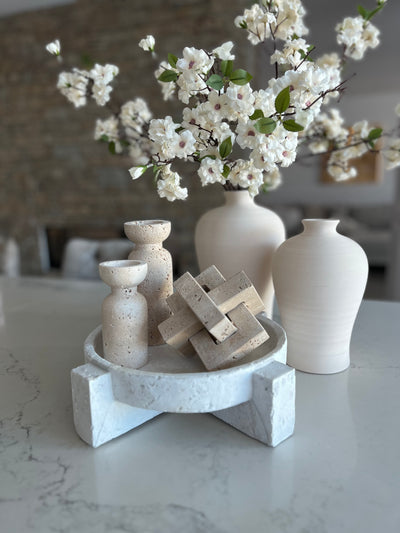Travertine Stone knot - Luscious Homewares