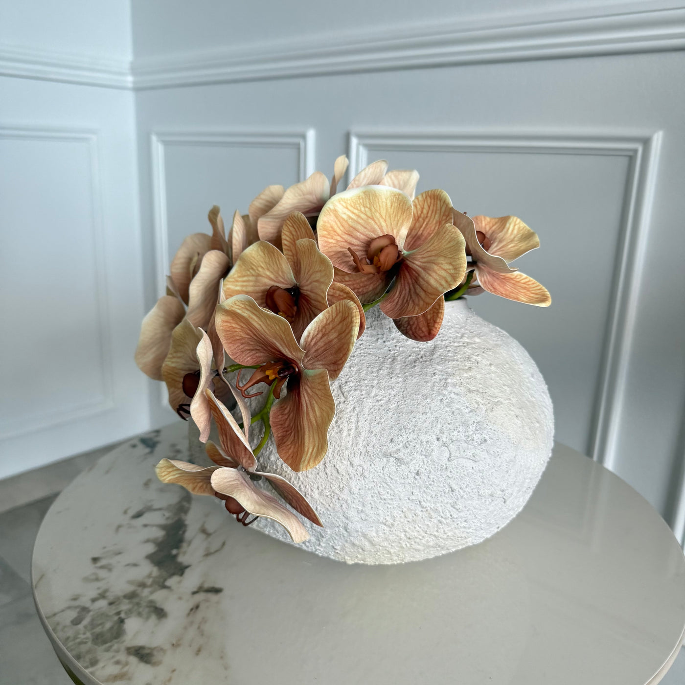 Dusty coffee real touch vein orchid - Luscious Homewares