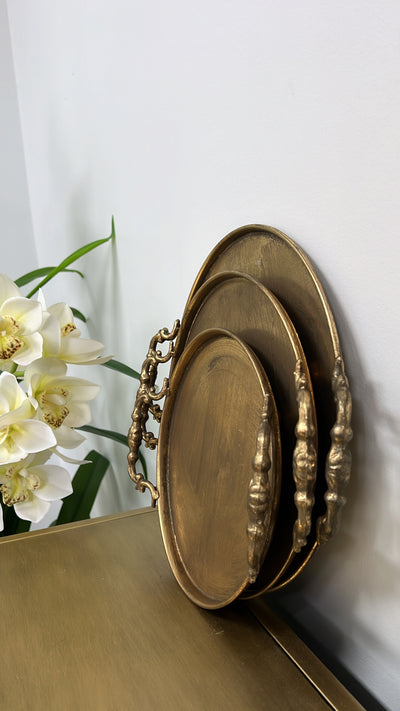 Vintage Rustic round tray