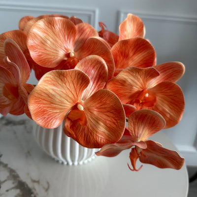 Orange real touch vein orchid - Luscious Homewares