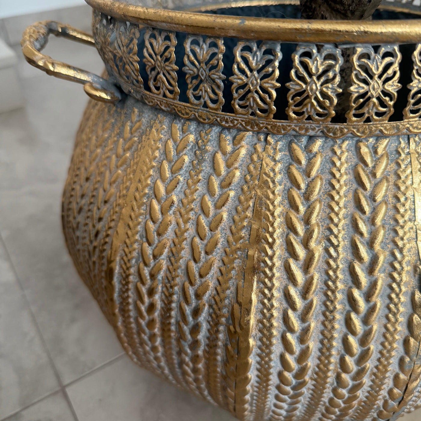 Magnolia artificial plant tree / gold pot - Luscious Homewares