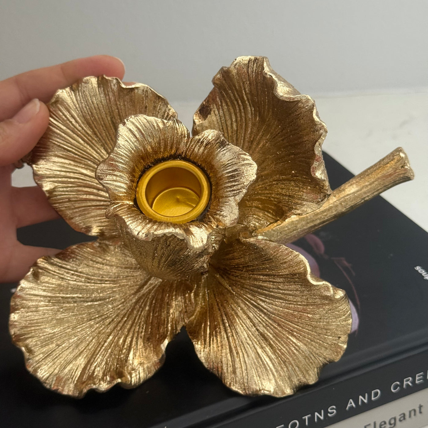 Blossom Gold Candle holder - Luscious Homewares