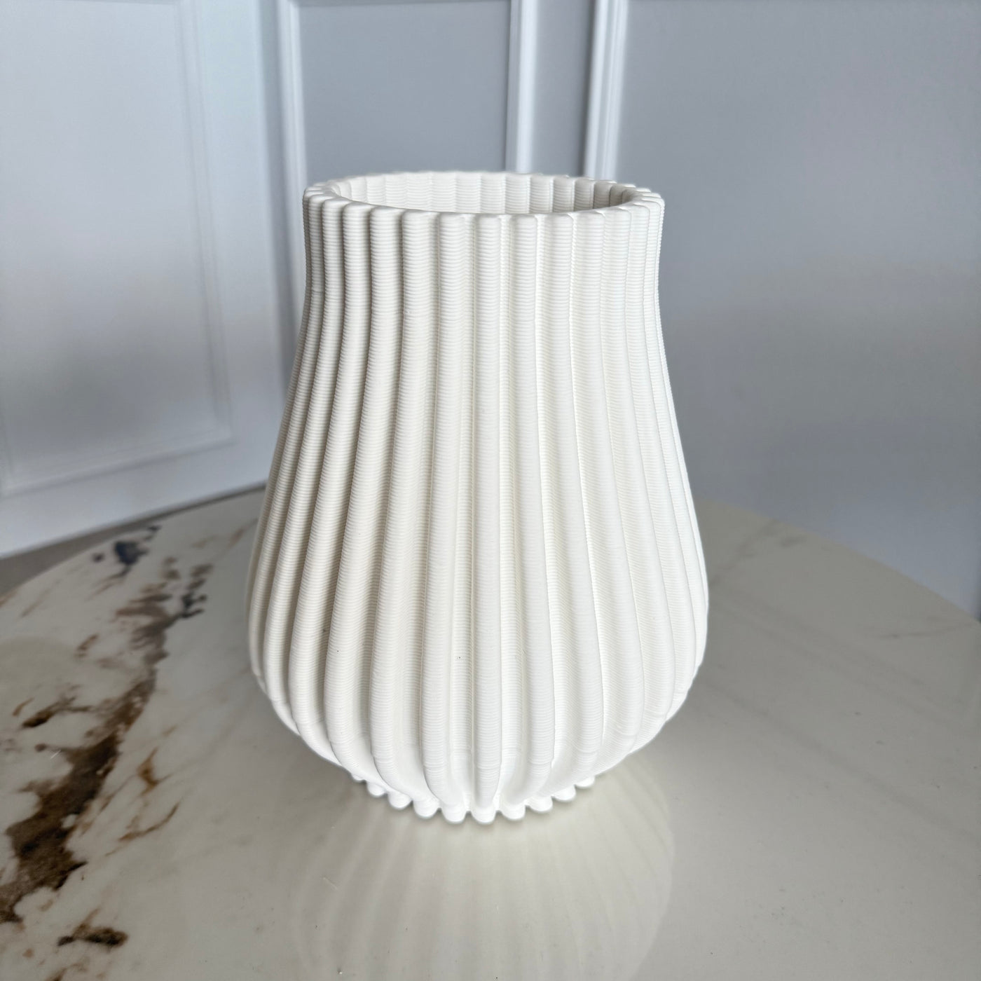 Grace white 3d ceramic vase - Luscious Homewares