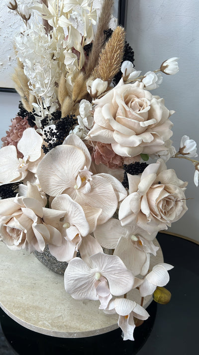 Blushing floral arrangement - Luscious Homewares