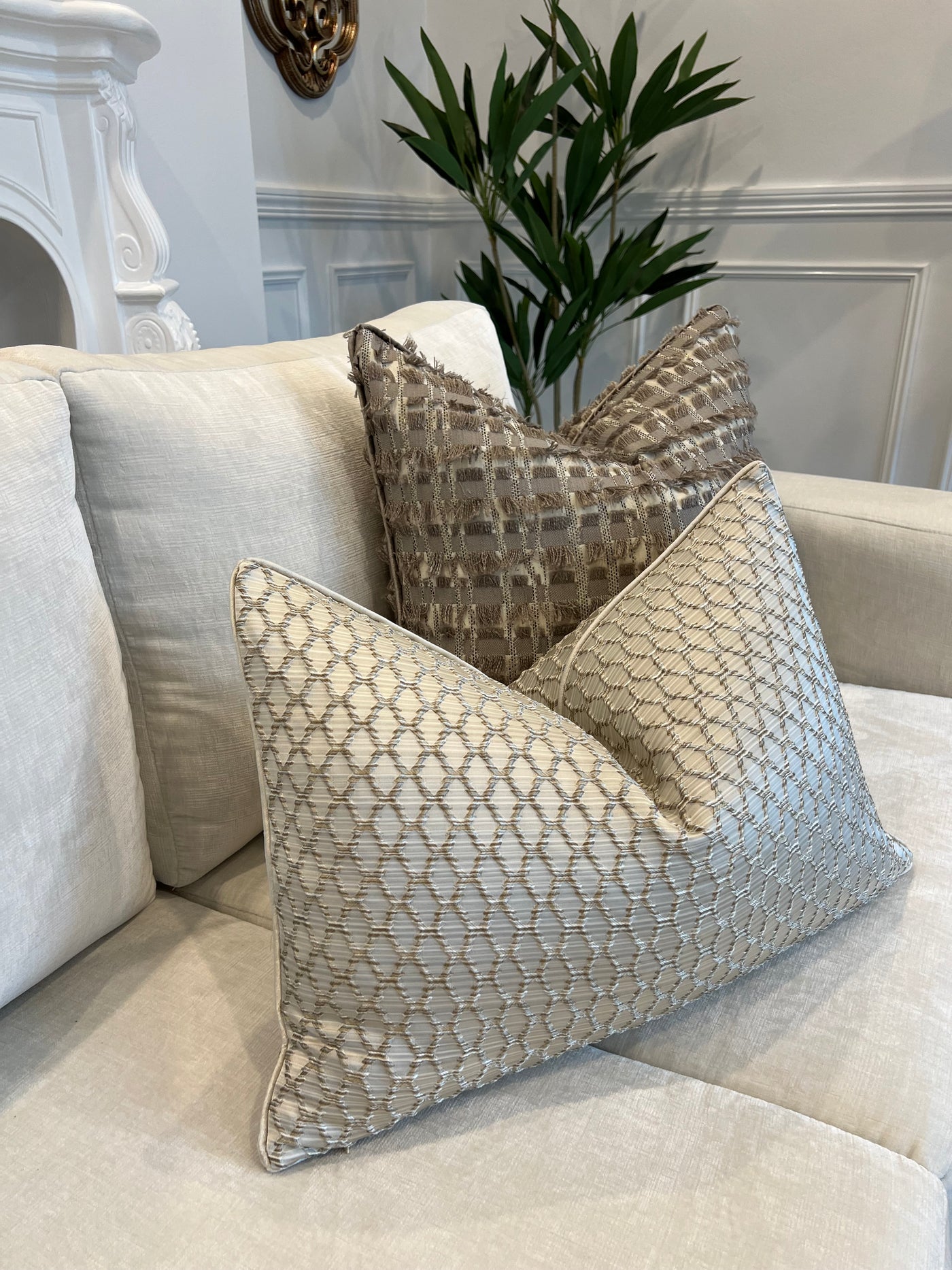 Milana ivory cushion - Luscious Homewares