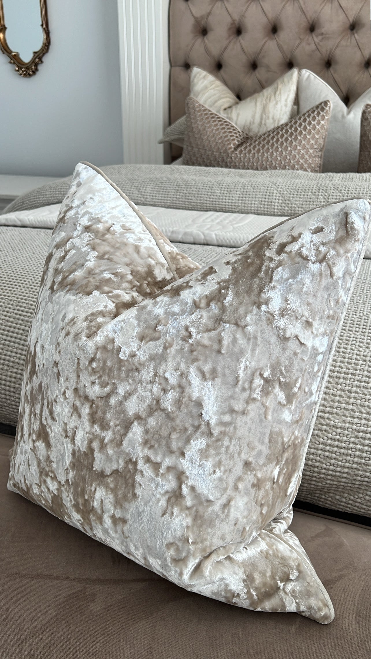 Limited edition Majestical velvet textured cushion - Luscious Homewares