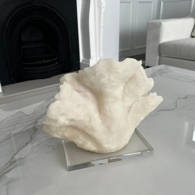 coral quartz sculpture stand - Luscious Homewares