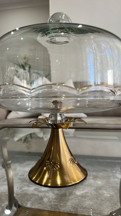 Alamir palm serving cake + dome - Luscious Homewares