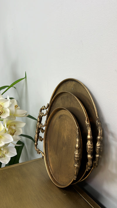 Vintage Rustic round tray