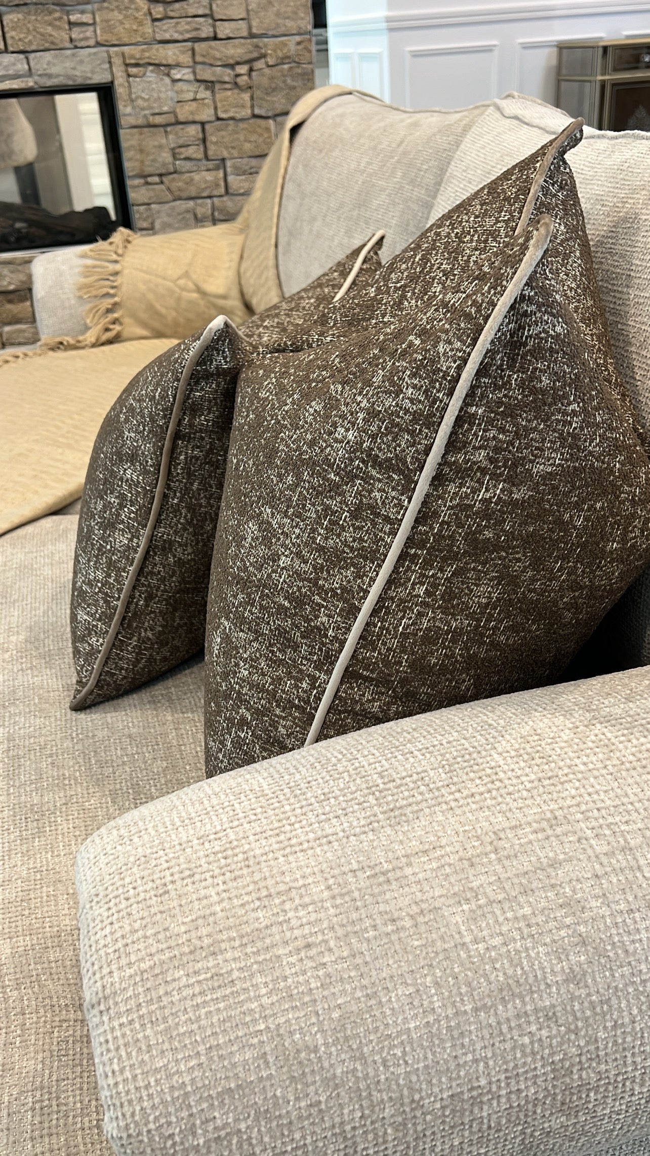 Hershy brown cushion - Luscious Homewares